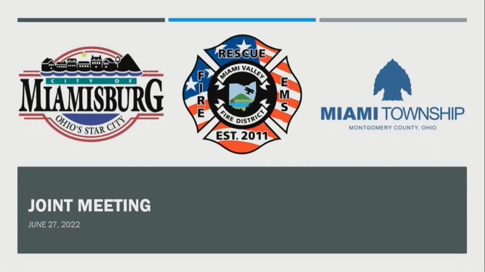 Miamisburg City Council, Miami Township & Fire District Joint Meeting