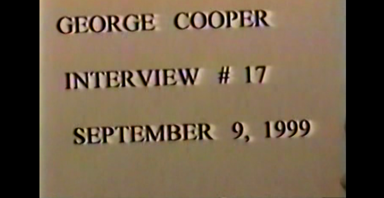 George Cooper - World War II Interview