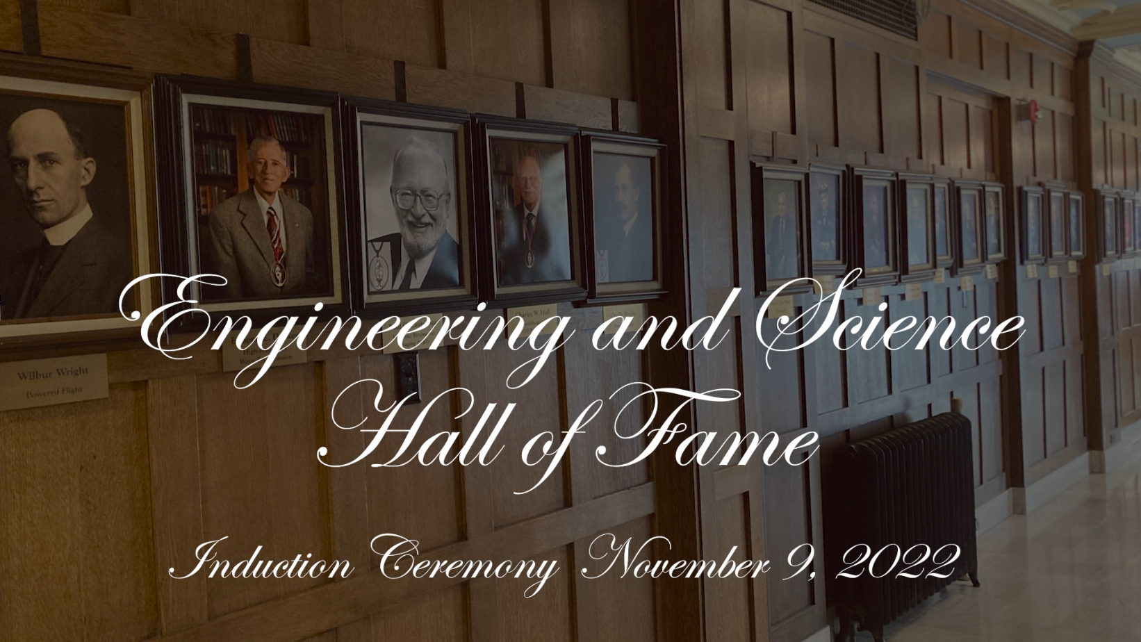 Engineering Science Hall of Fame Induction Ceremonies 2022