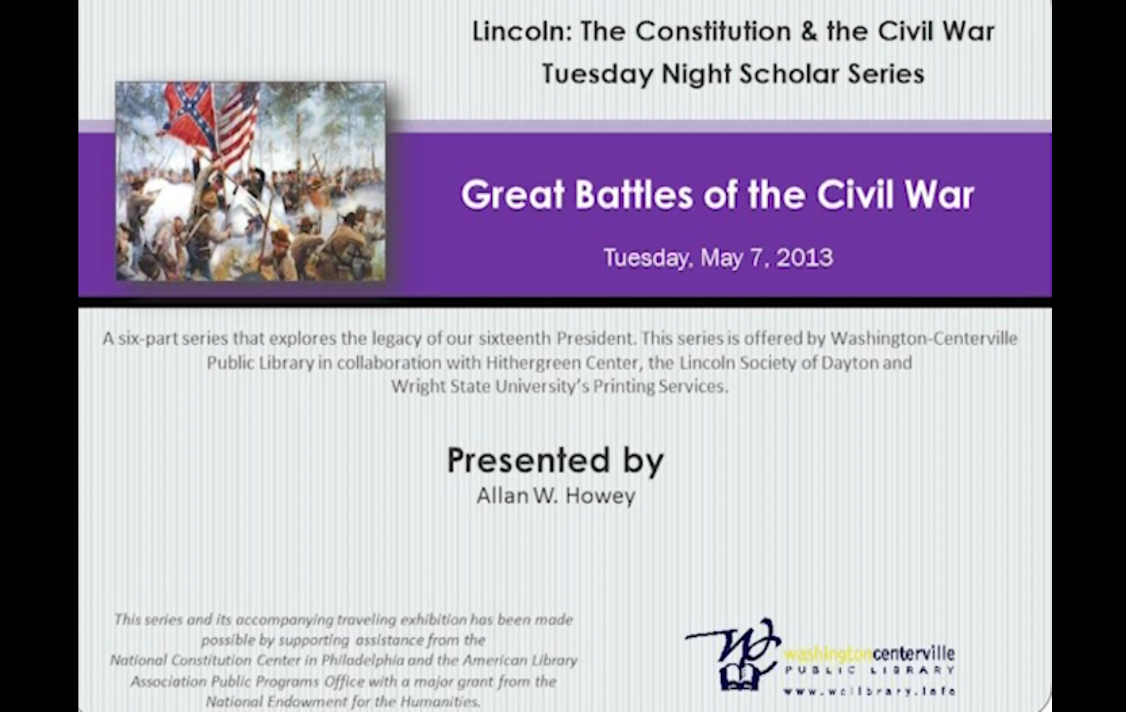 Lincoln Scholar: Great Civil War Battles