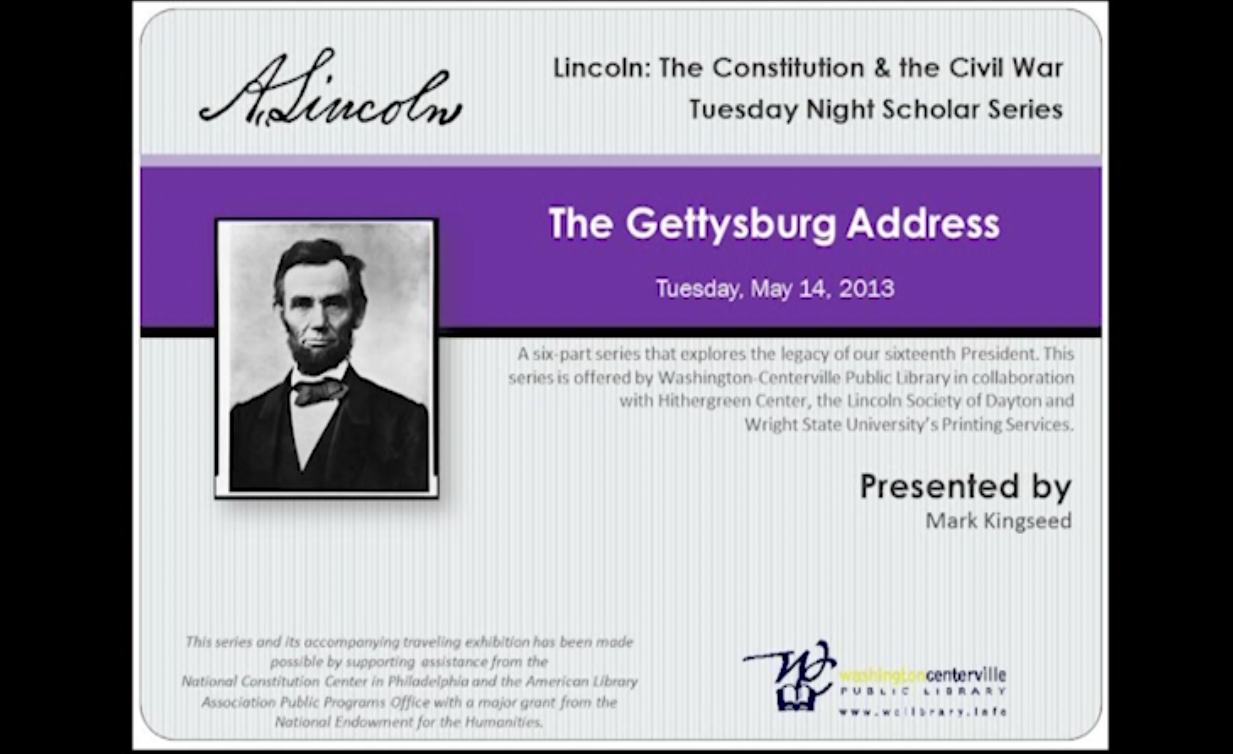 Lincoln Scholar: The Gettysburg Address