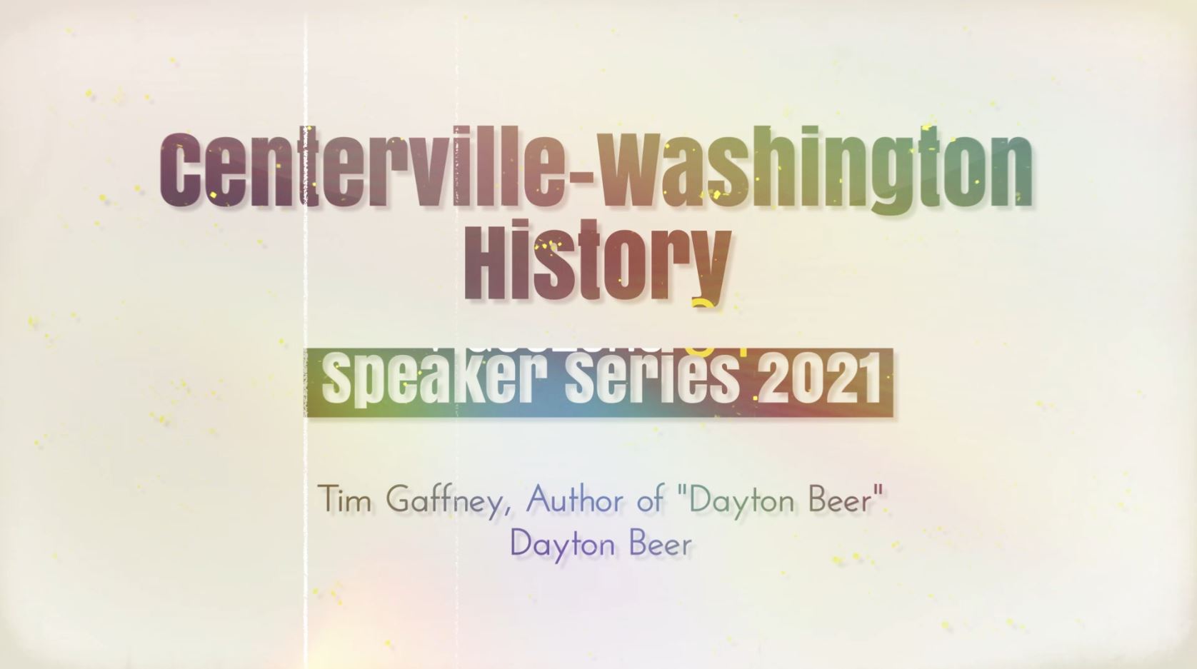 Centerville-Washington History Speaker Series: Dayton Beer