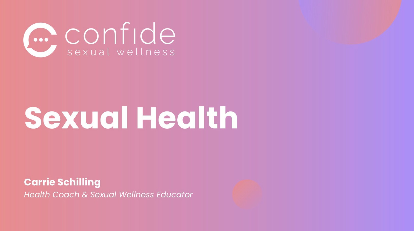 Confide Sexual Wellness: Urine Leakage & Sexual Activity