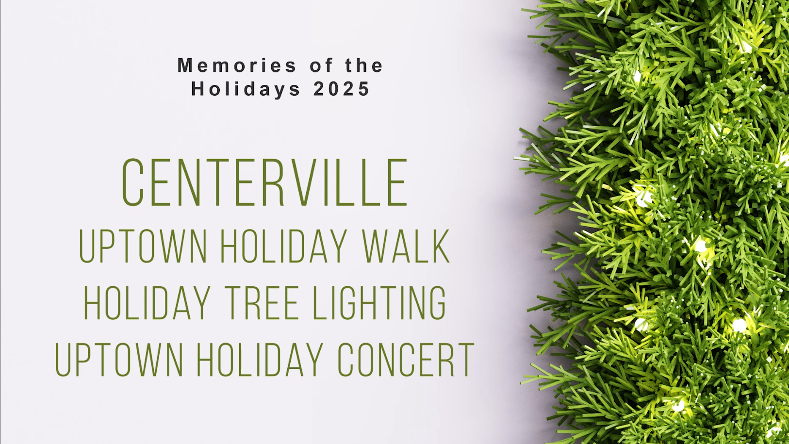 Centerville's Memories of the Holidays 2025