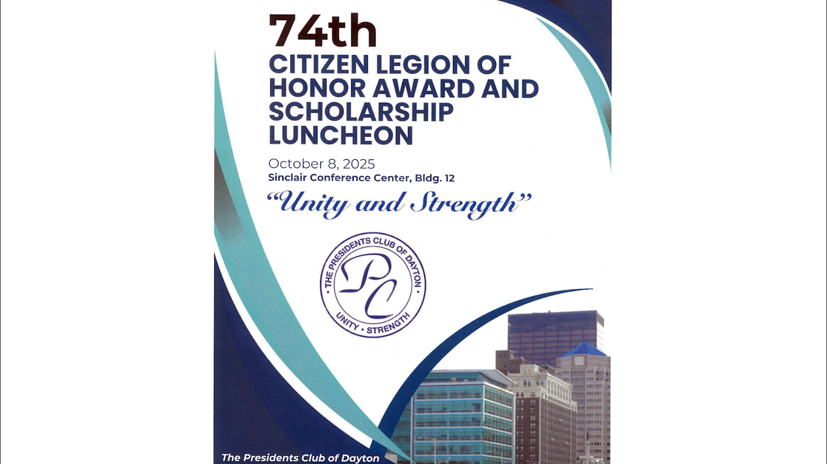 Presidents Club of Dayton 74th Honor Award and Scholarship Luncheon