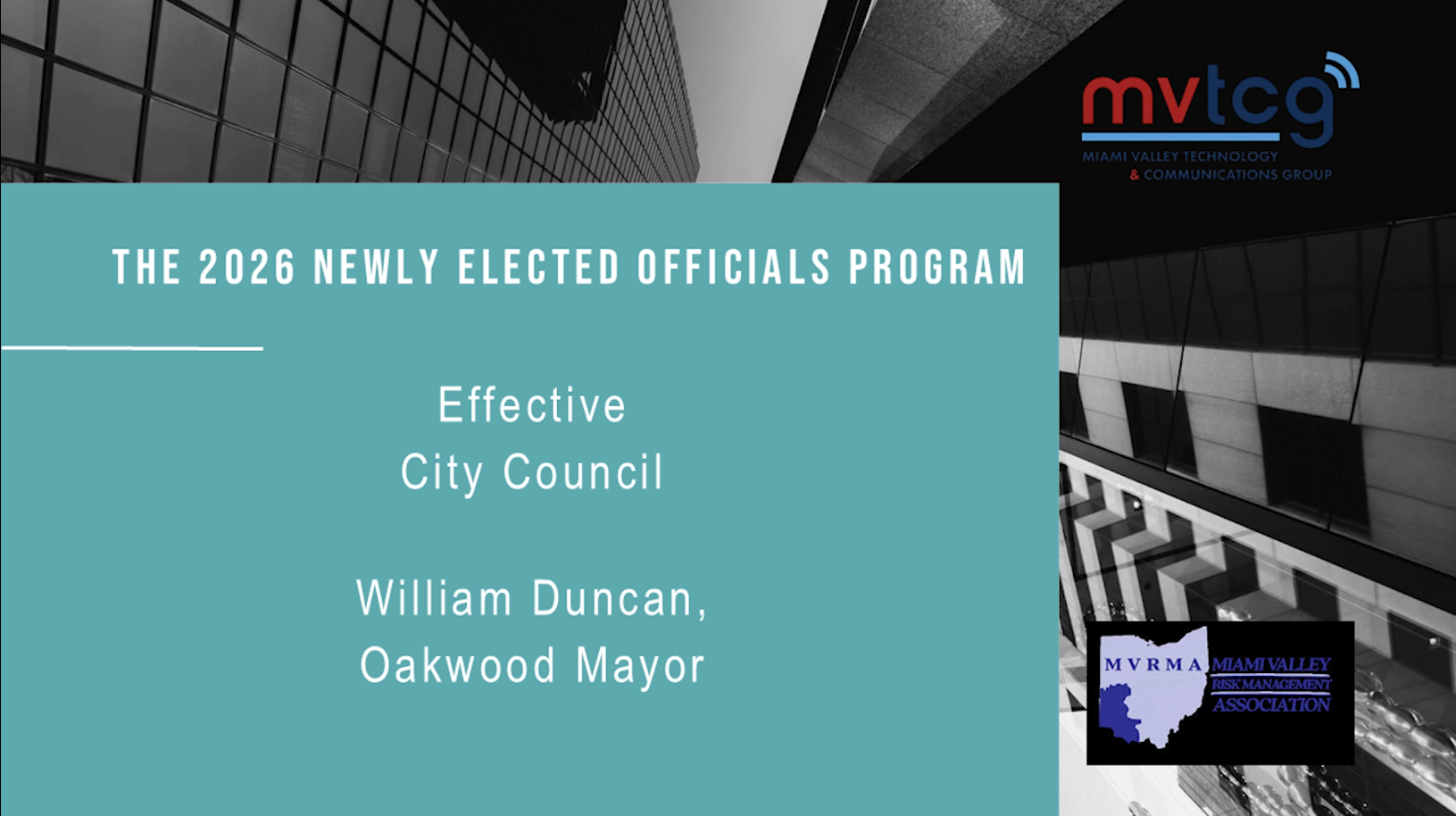Municipal Training Academy:  Effective City Council