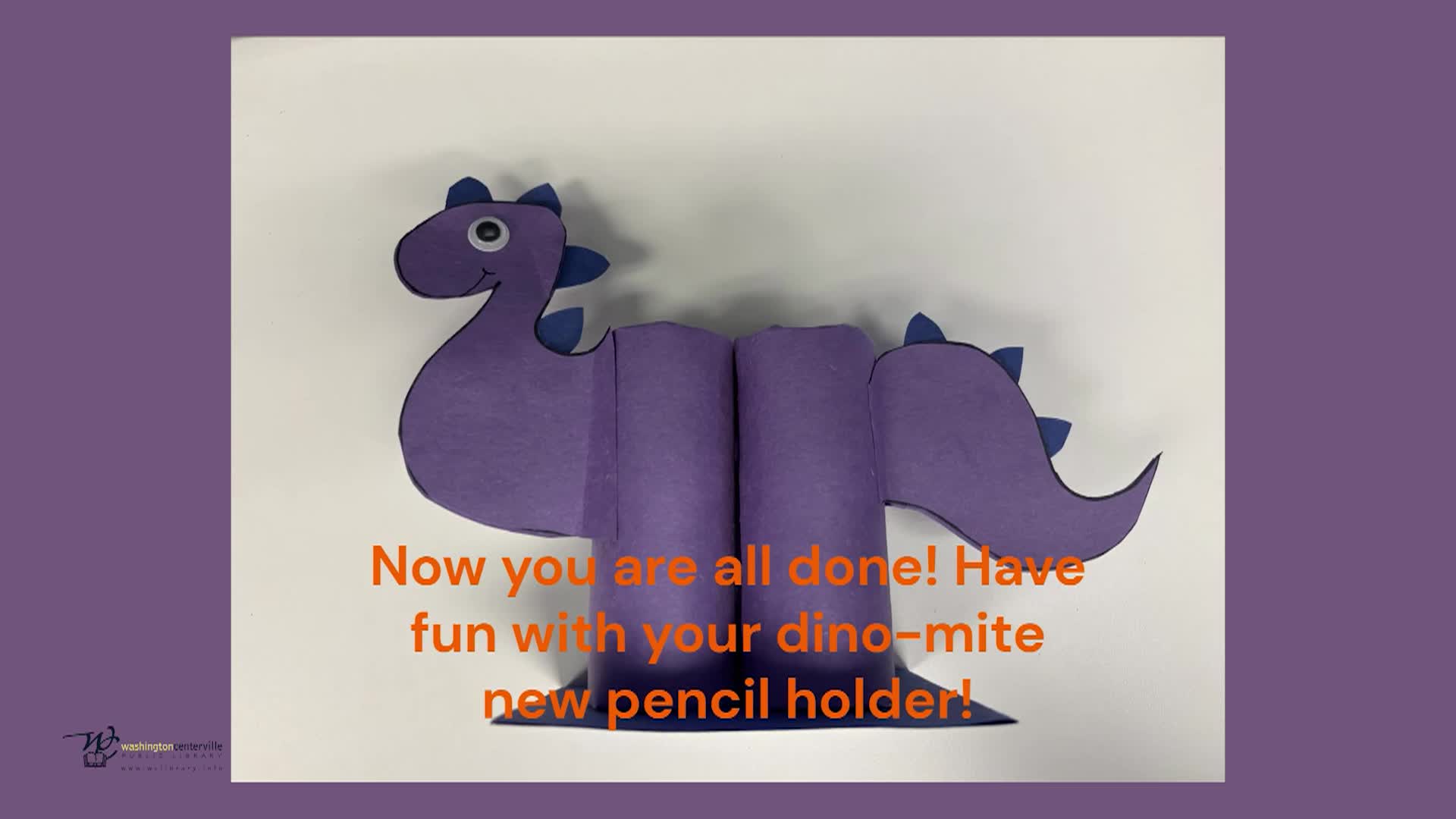 Washington Centerville Public Library: Dinorsaur Crafts